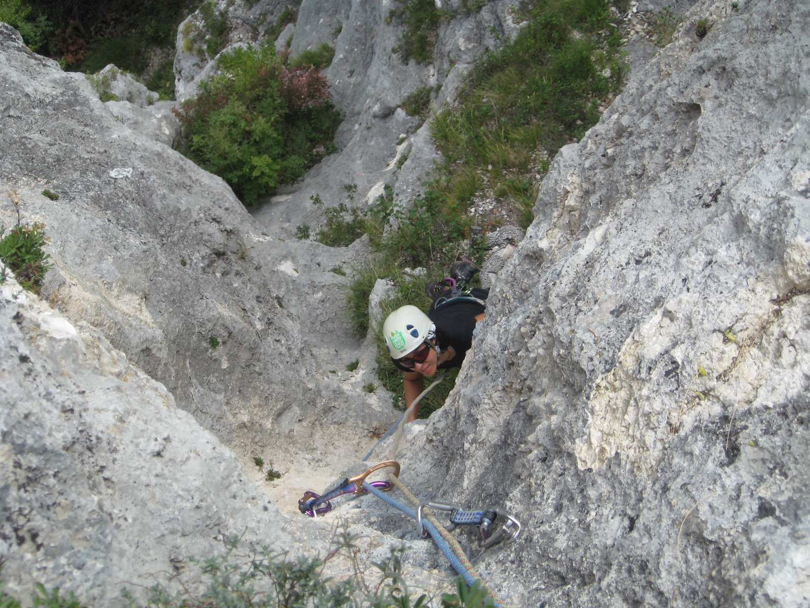 Paola Di Giacomo on Alberelli (max 6a+)
