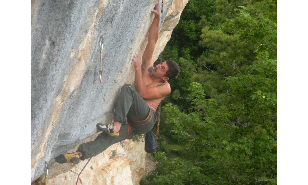Romano Costantini on Blockhaus (8b)