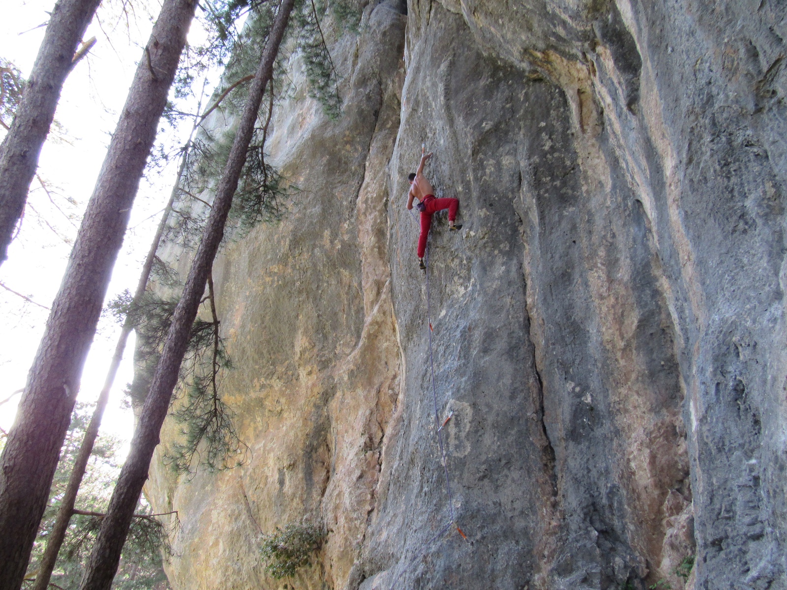 Romano Costantini on Godiva (7a+)