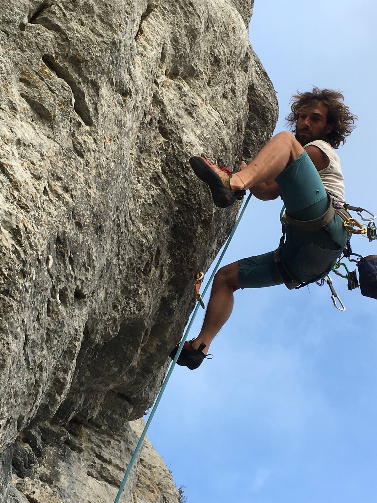 Luciano Mastrantonio on Il Roscio (6c+)
