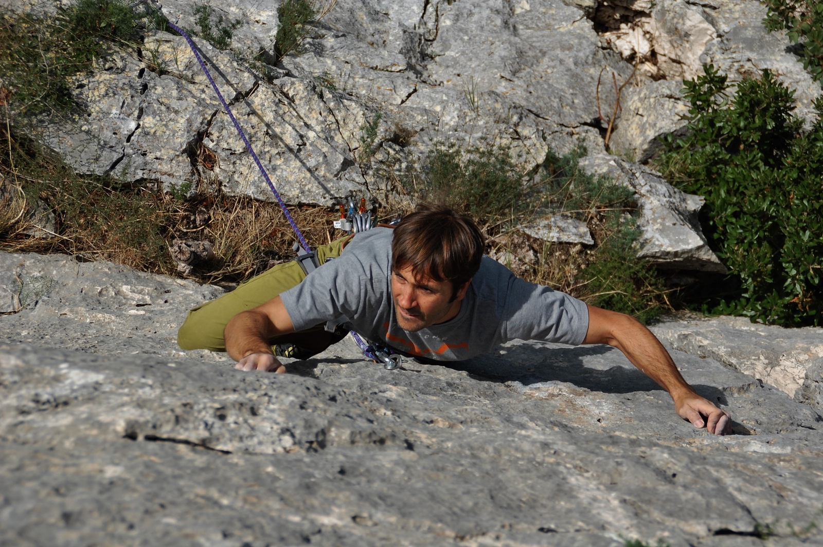 Claudio Stenti on Passaggio a Nord Ovest (7a)