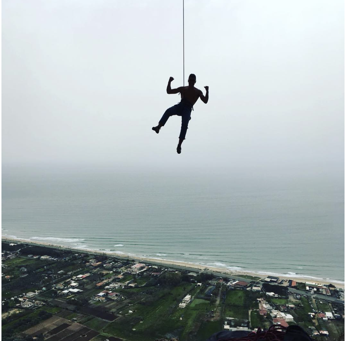 Andrea D'Addazio lowering down from Sister Moon