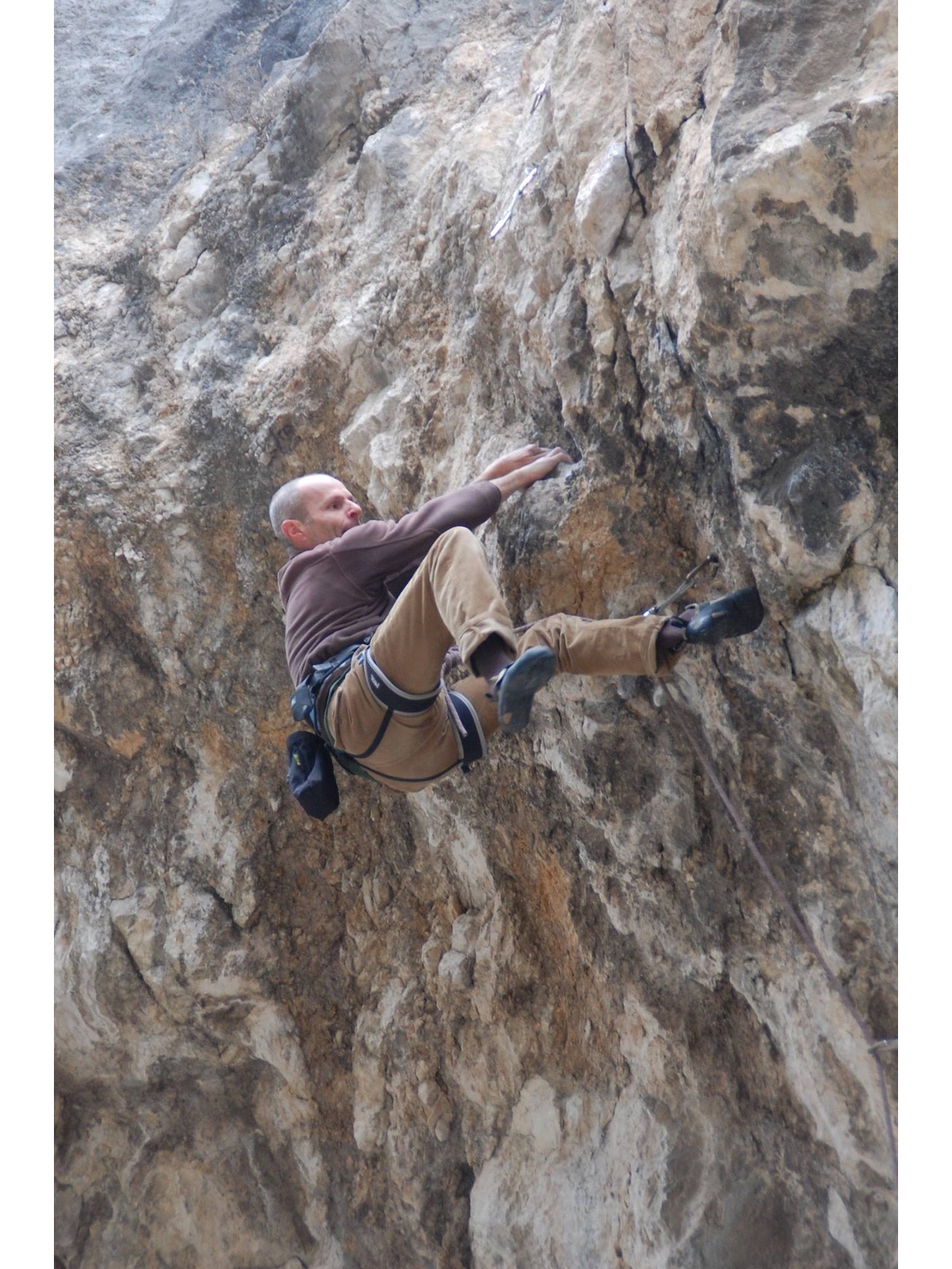 Mauro Sabbadini on Trek Eritrek (7a+)