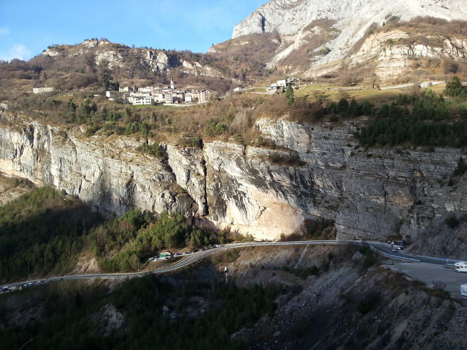 Erto, the rock wall