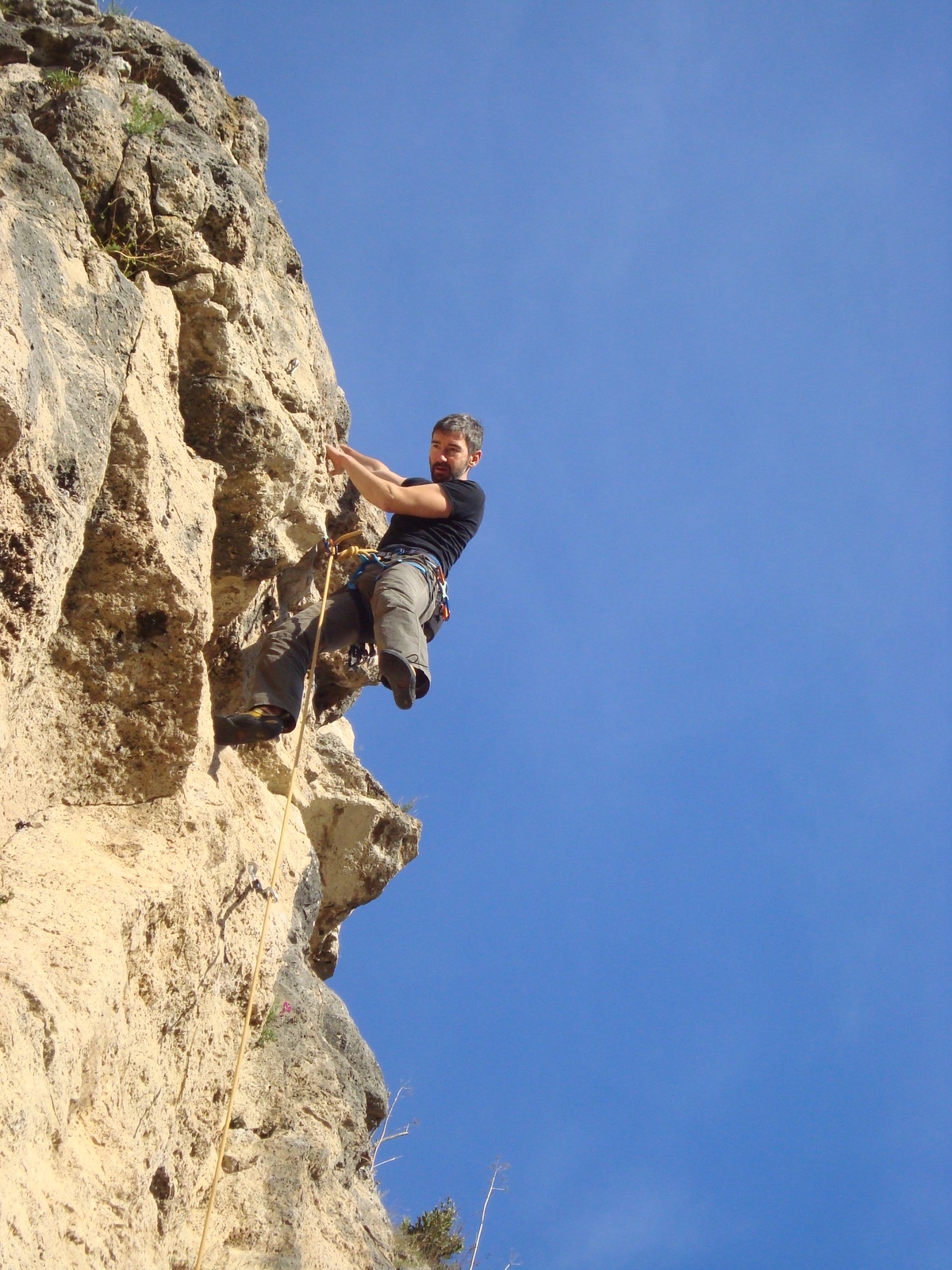 Andrea on Pietro Pacciani route (6a+)