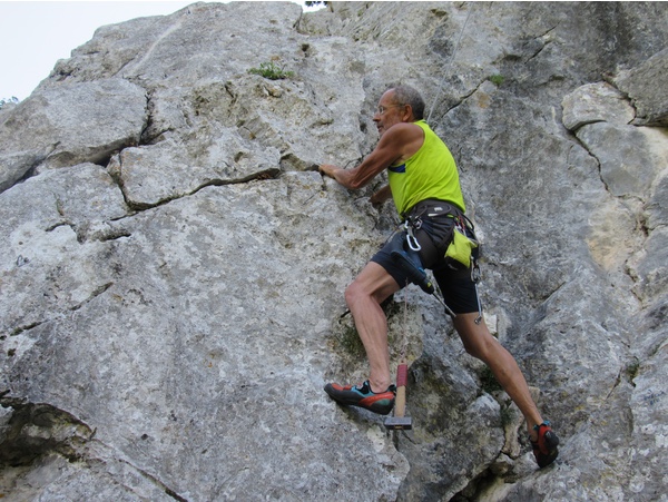 New route in Ponze (Umbria)