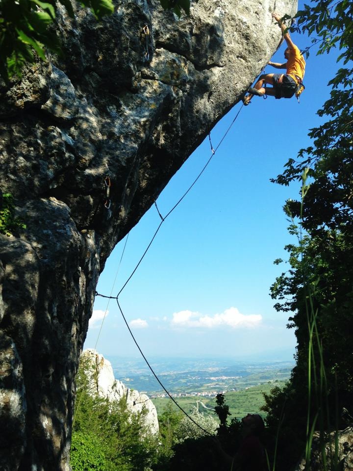Luigi Baratta on Plancton (8b), in Colle dell'Orso, Tana delle Tigri