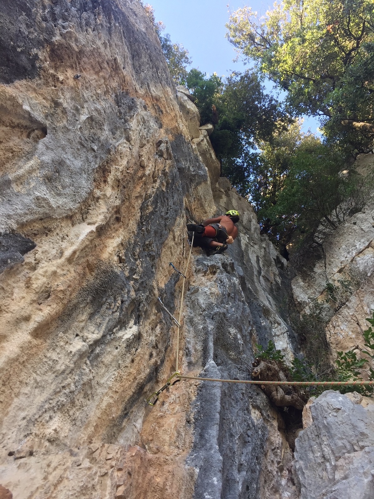 Fabio Ferranti on Domà (7a),  La Cinghialara