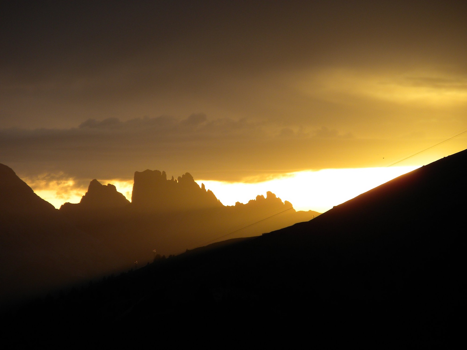 Sunset from the mount Sasso Lungo