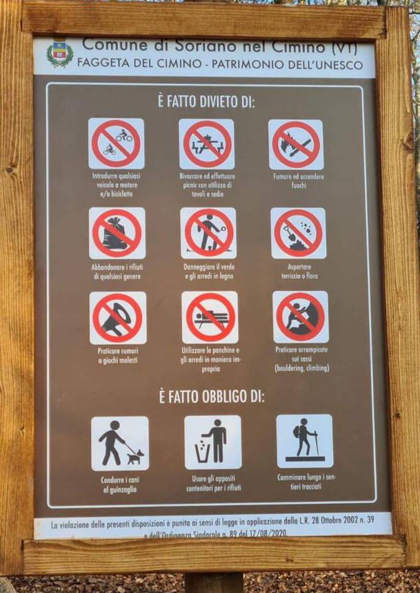 Climbing ban in Faggeta Vetusta