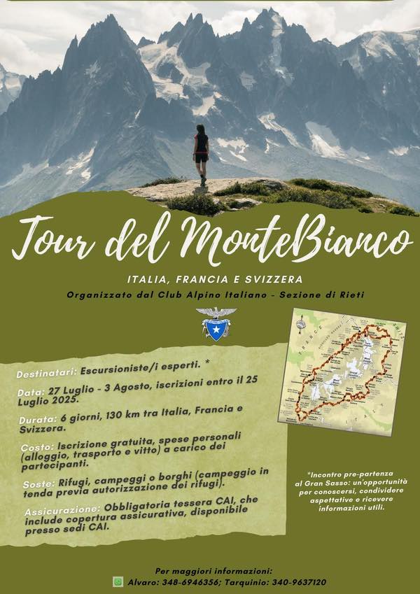 Mont Blanc: The Rieti Italian Alpine Club Organizes a Tour