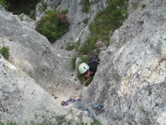 Paola Di Giacomo on Alberelli (max 6a+)