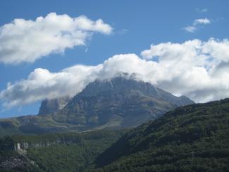 Fano Adriano, the view on the Gran Sasso Mountain