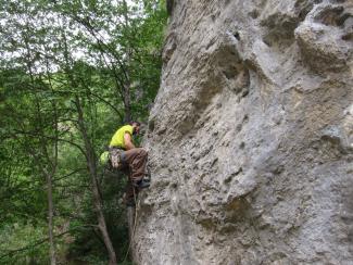 Flavio Catozzi at the crux of La Méthode (6c)
