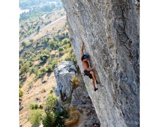 Mattia Fornari on Nuovi Orizzonti (6b)