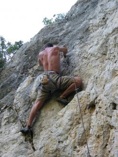 Gianni De Marchi on il Pilastrino (6b)