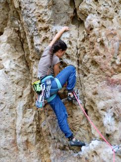 Flavia Di Vito on Lo Scudo di Avalon (6c+)