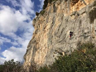 Antonio Sanguigni on La spada nella roccia (6a)