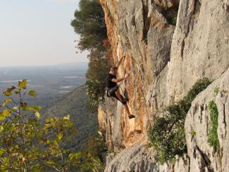 Piero Frenguelli on Strapiombetti (5c)