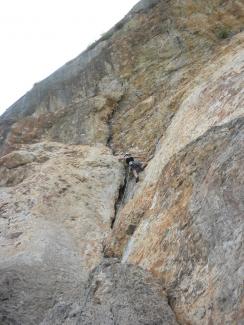 Irene Forcellini on La tana dell'animaletto (6a/6a+)