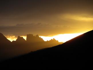 Sunset from the mount Sasso Lungo